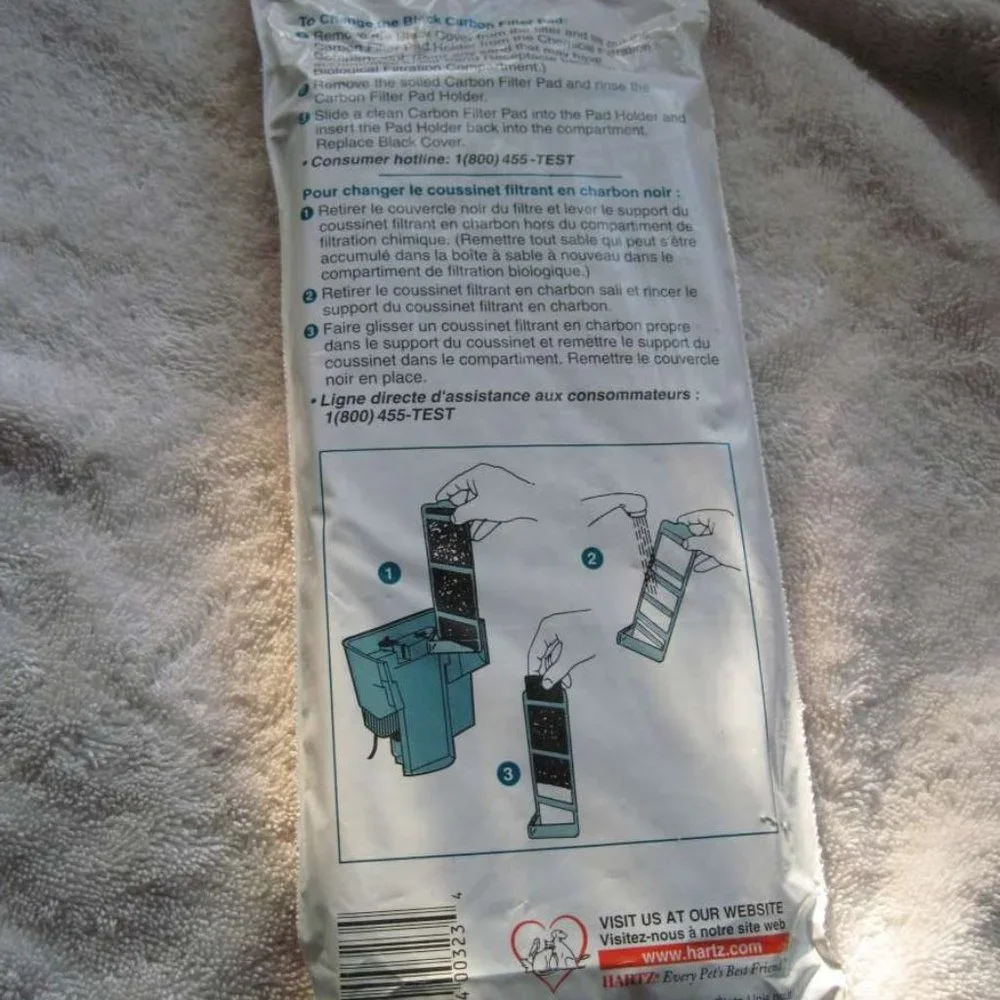 Hartz Wardley 3 Sand Man Model LS 3 Carbon Filter Pads 30 to 35 Gallon Aquariums